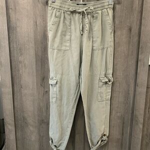 Rewash Brand Smocked Parachure Olive Green Cargo Pant Pants Women's Size Small